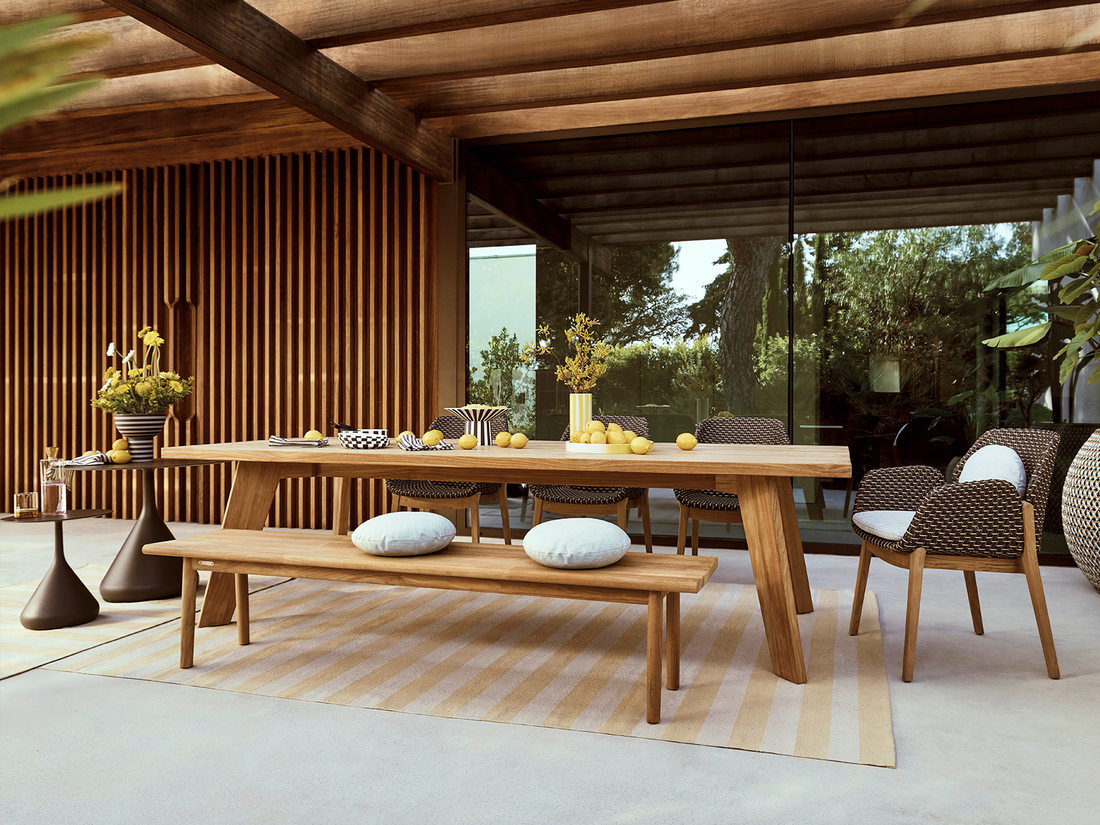 Teak, Aluminium, Stainless Steel or Woven Fibre? A Guide to Outdoor Furniture Materials
