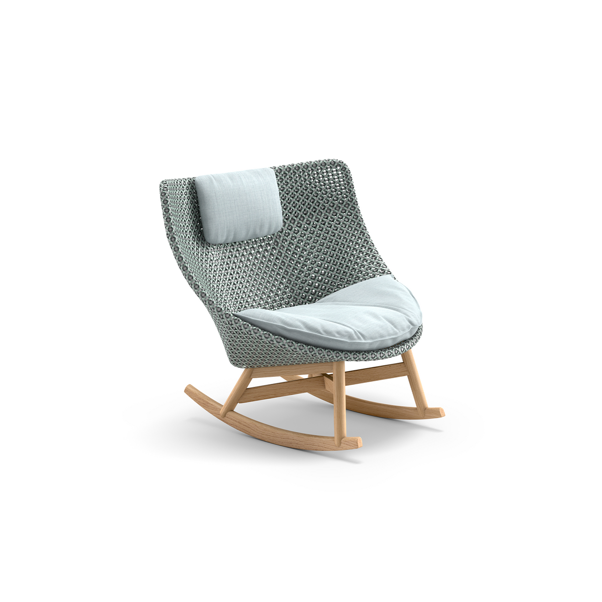 Mbrace Rocking Chair With Seat & Headrest Cushion