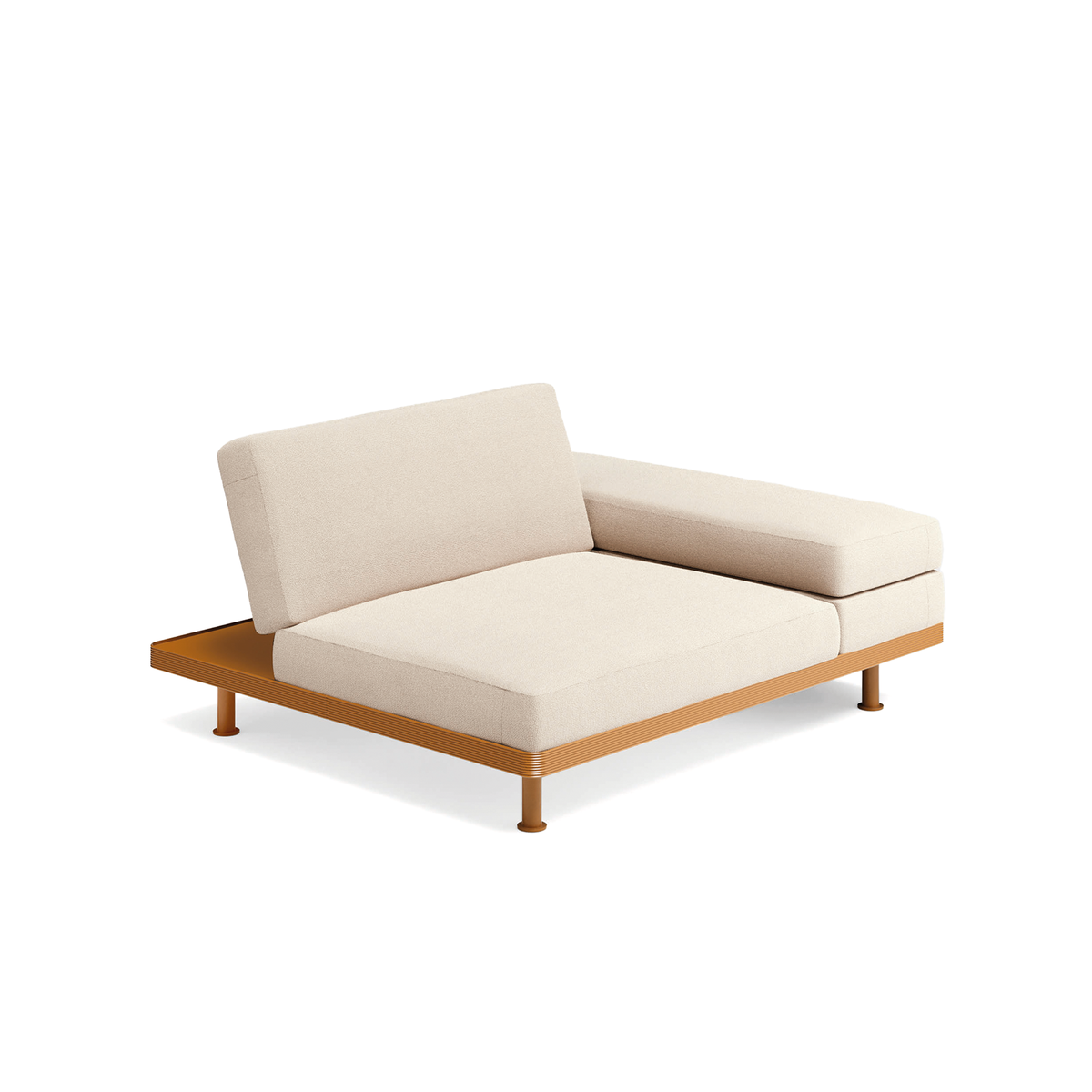 Unduetre Armchair with Adjustable Backrest and Fixed Left Armrest 140 x 120 x 41 cm (1215BS)