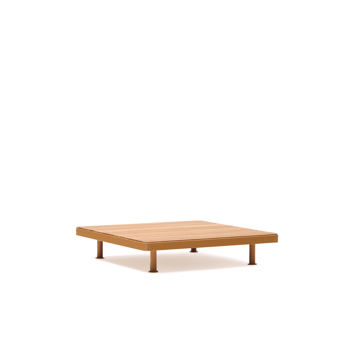 Unduetre Coffee Table with Teak Top 100 x 100 x 18 cm (12T3L)