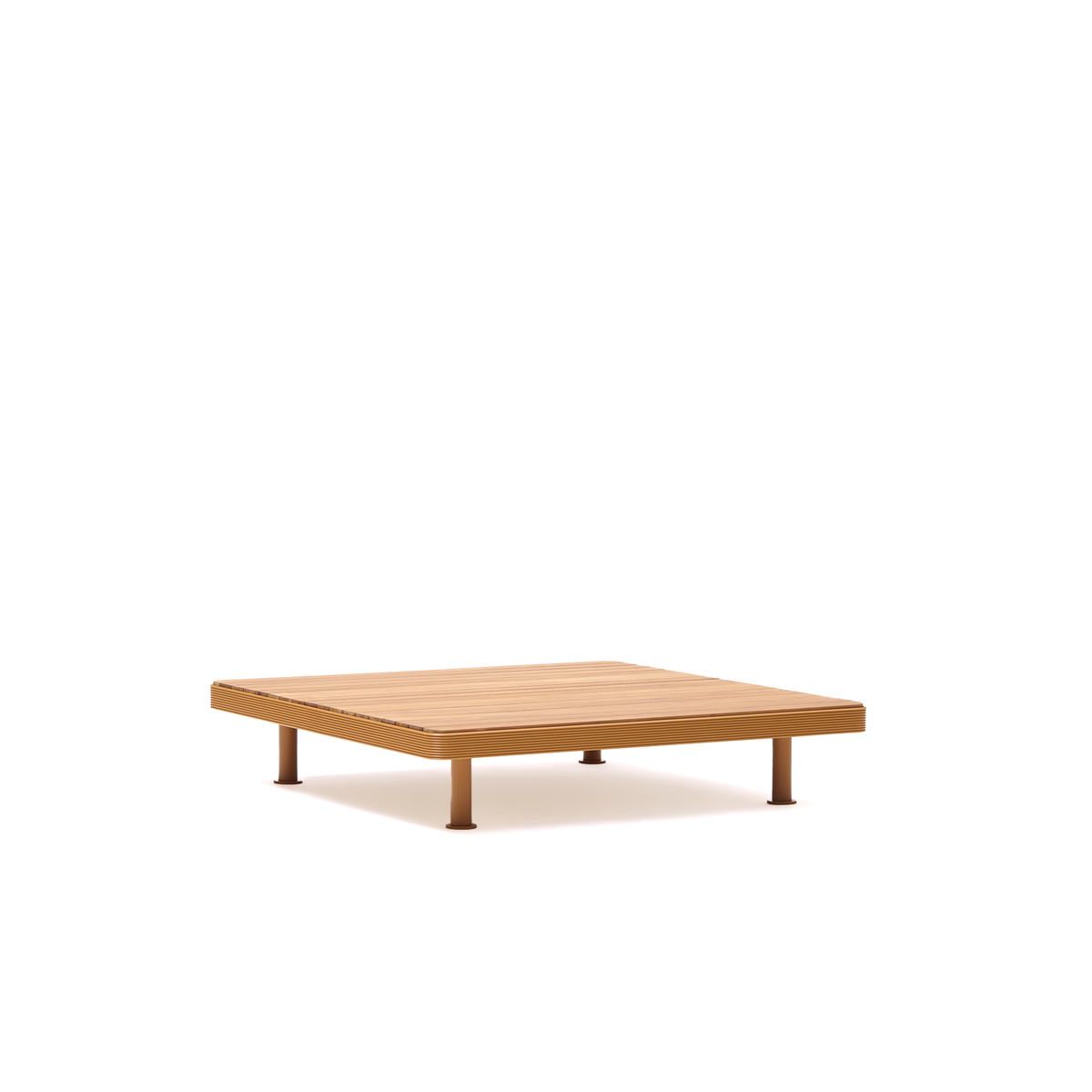 Unduetre Coffee Table with Teak Top 100 x 100 x 23 cm (12T4L)