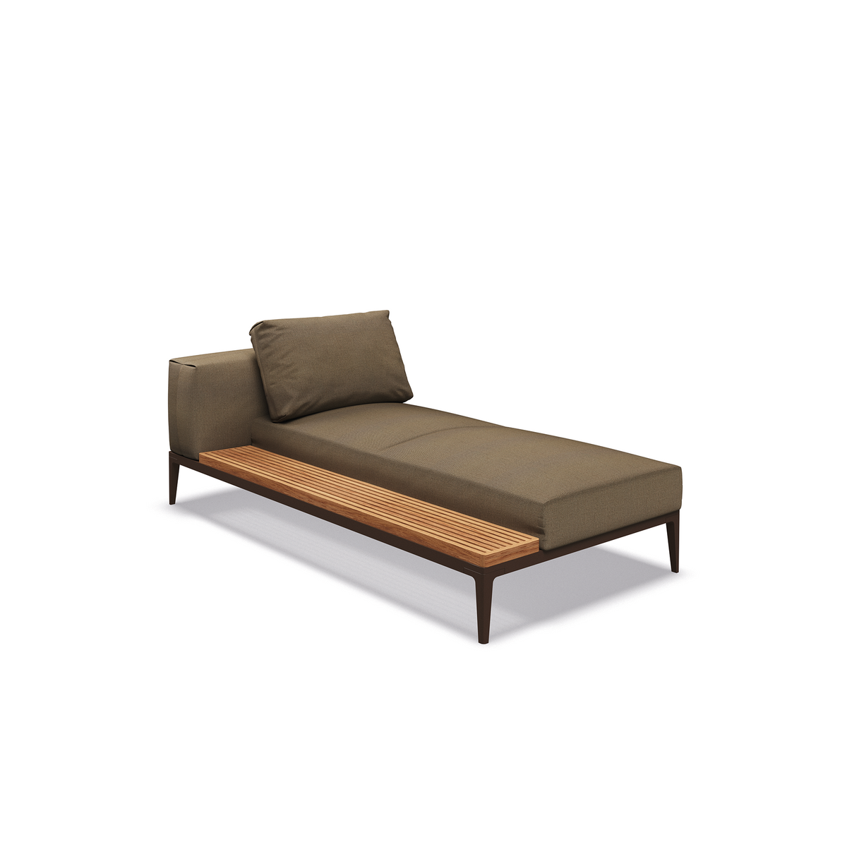 Grid Modular Left Chaise Unit Teak