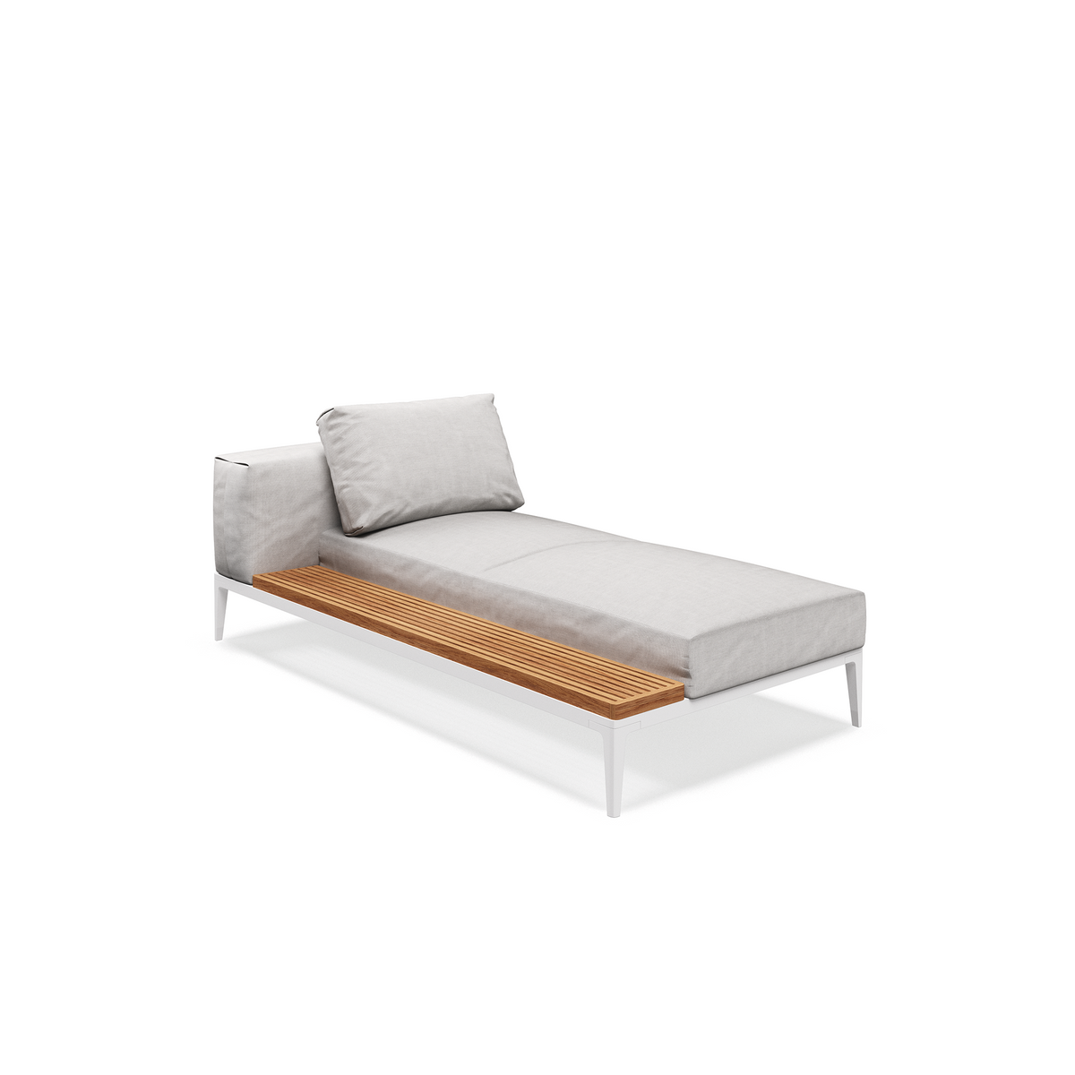 Grid Modular Left Chaise Unit Teak