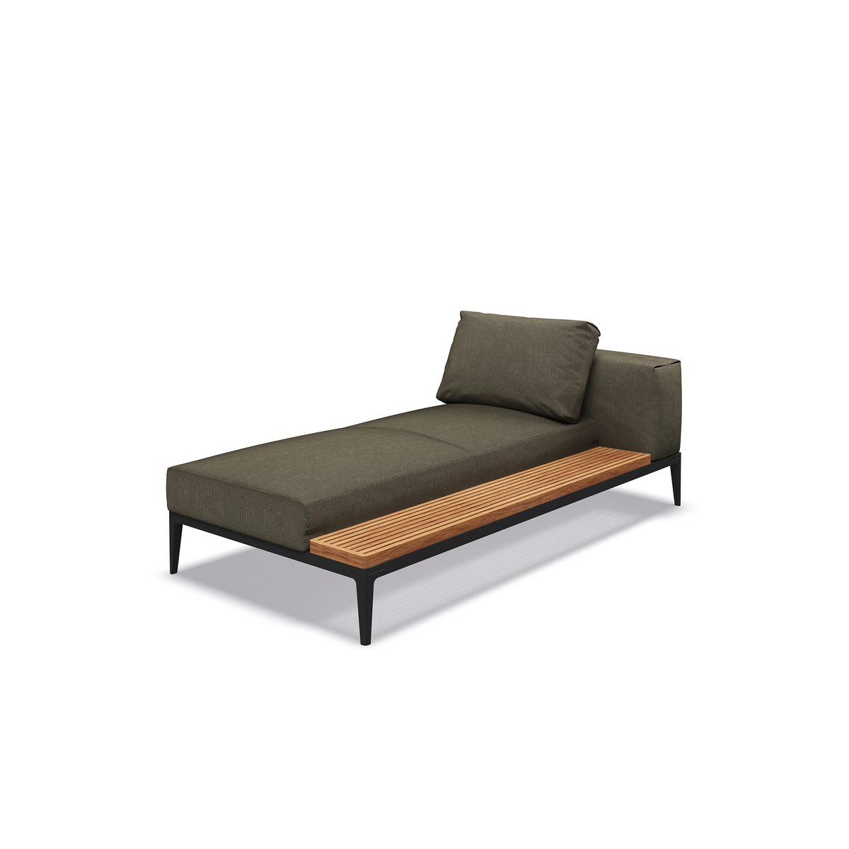 Grid Modular Right Chaise Unit Teak