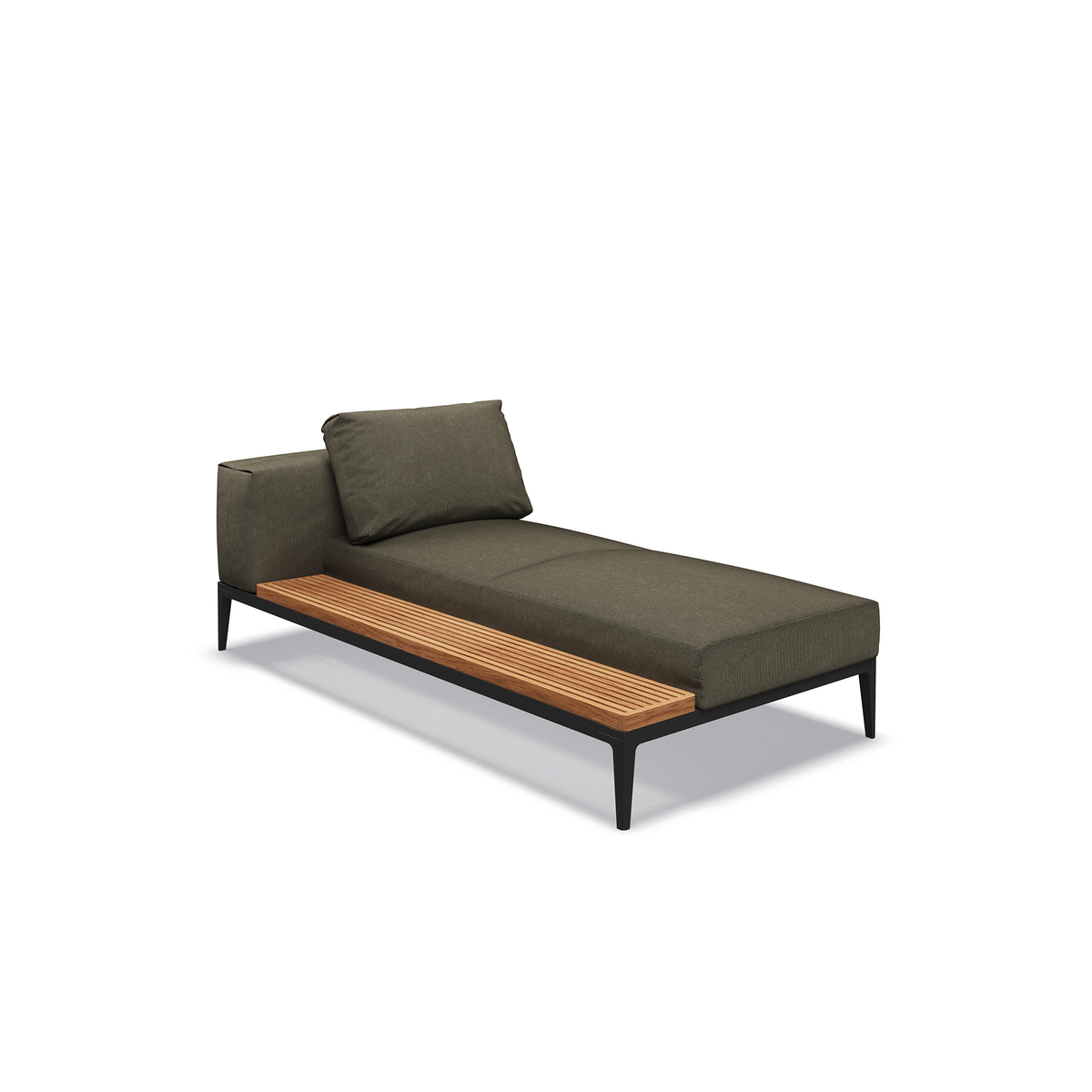Grid Modular Left Chaise Unit Teak