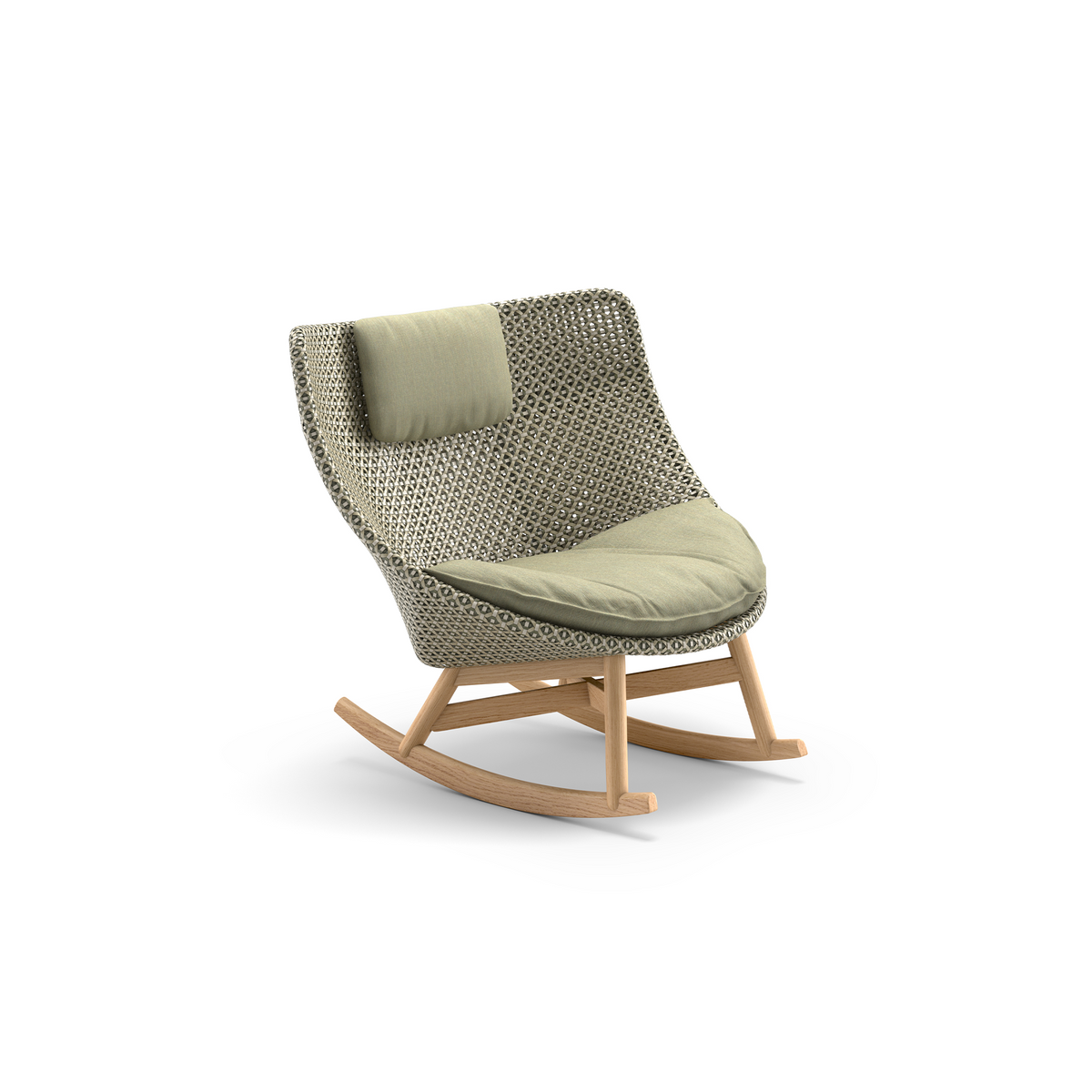Mbrace Rocking Chair With Seat & Headrest Cushion