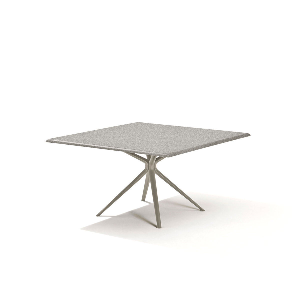 Moai Dining Table with Speckled Aluminium Top 140 x 140 x 74 cm
