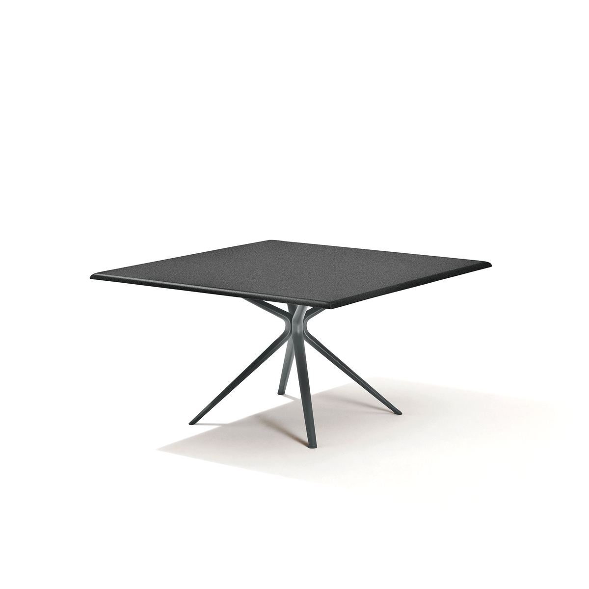 Moai Dining Table with Speckled Aluminium Top 140 x 140 x 74 cm