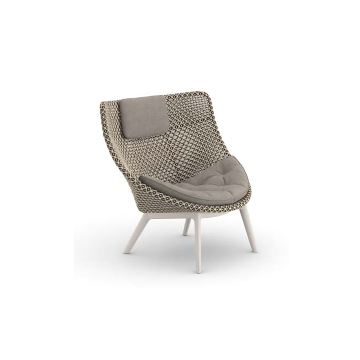 Mbrace Alu Wing chair with headrest and seat cushion