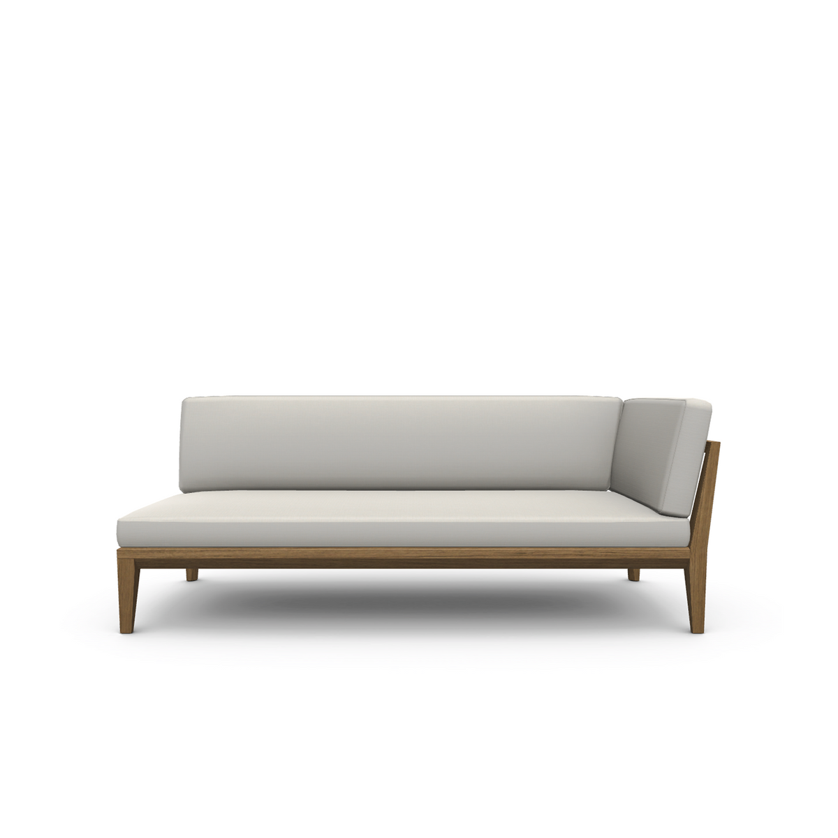Roda Teka 3 Seater Left Module, teak outdoor 3 seater left sofa module