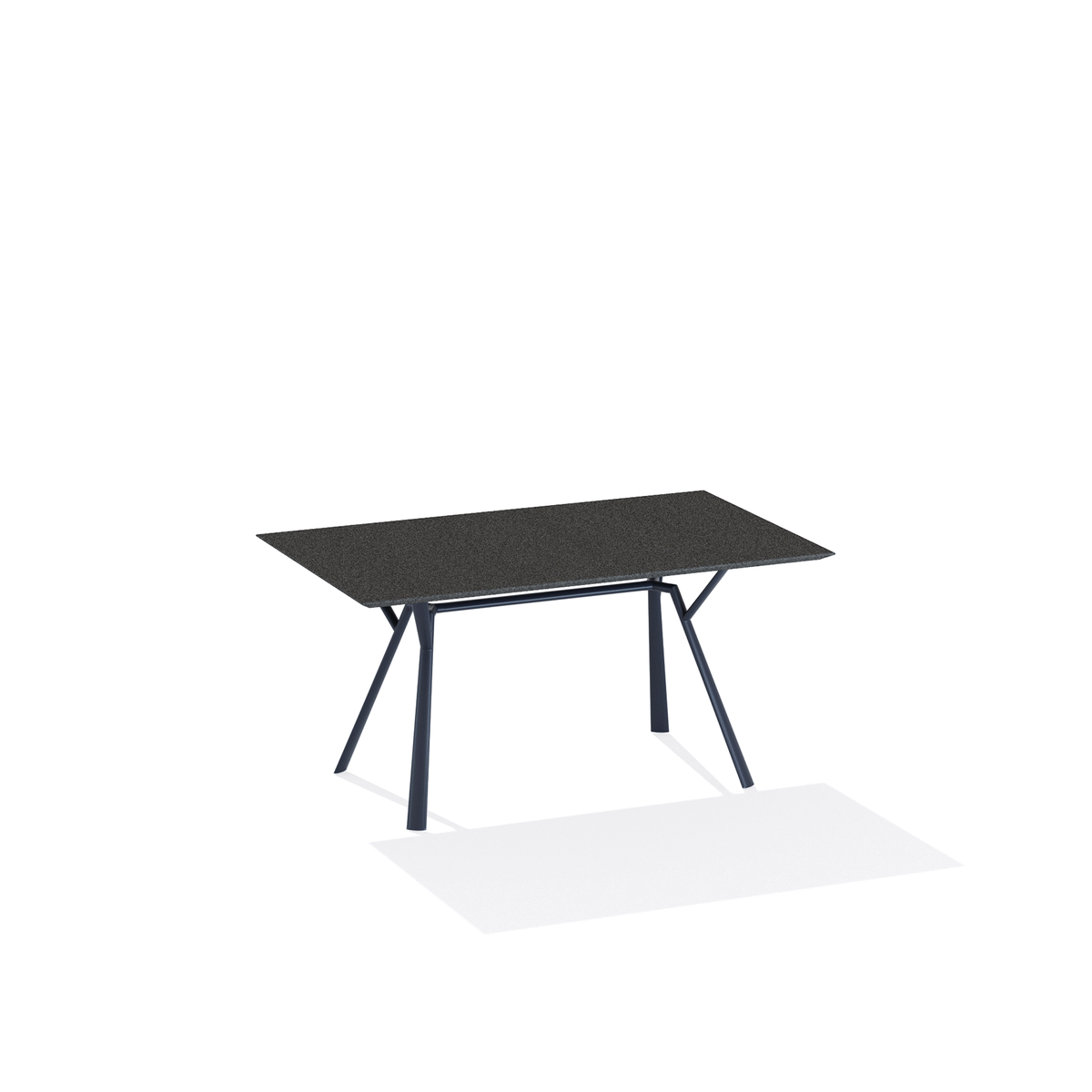 Radice Quadra Dining Table with Speckled Aluminium Top 150 x 90 x 74 cm