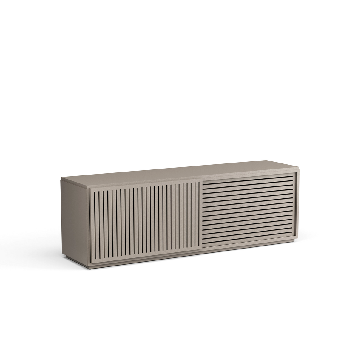 Savoy Low Credenza Aluminium Top & Doors  181 x 47 x 60 cm