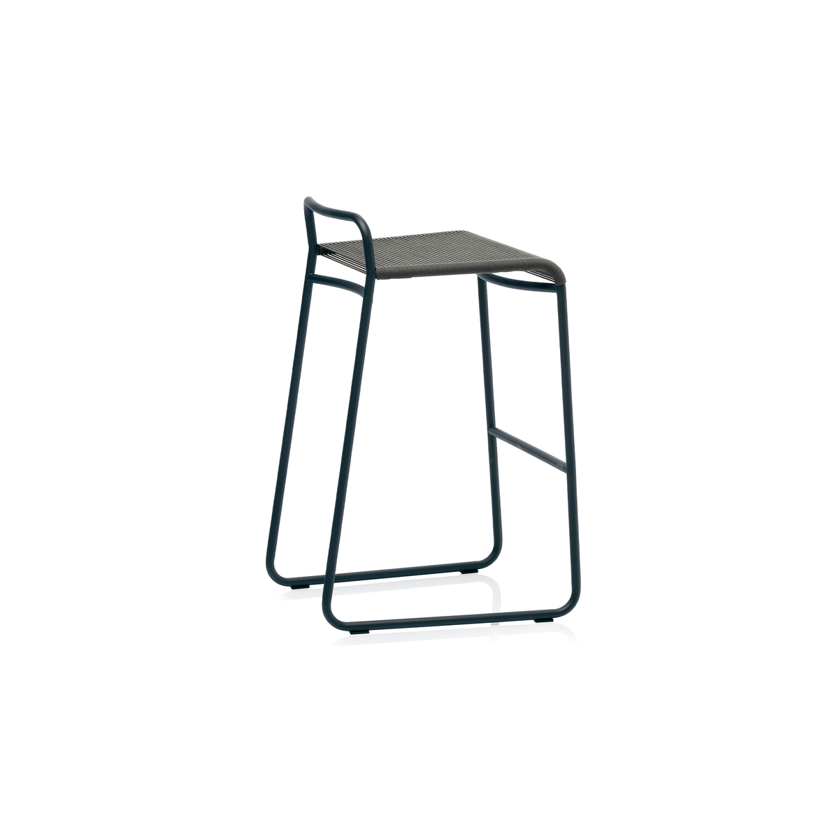 Roda Harp Bar Stool Cord 3 mm, bar stool with 3 mm cord in powder coated stainless steel