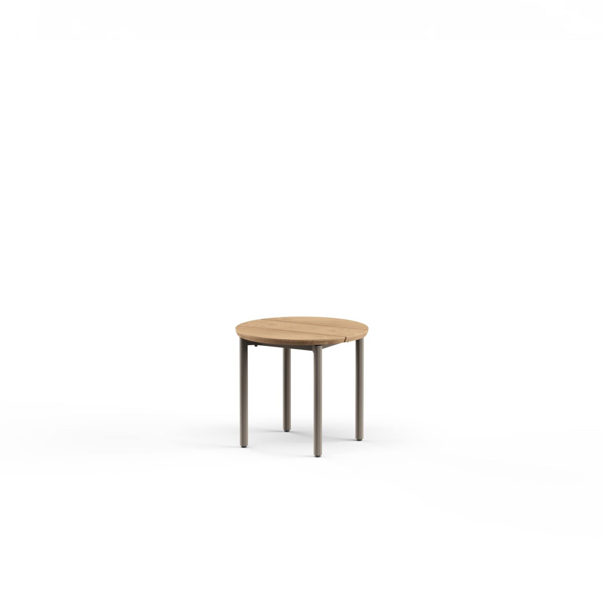 Taos Side Table Teak Top 46 dia x 41 cm