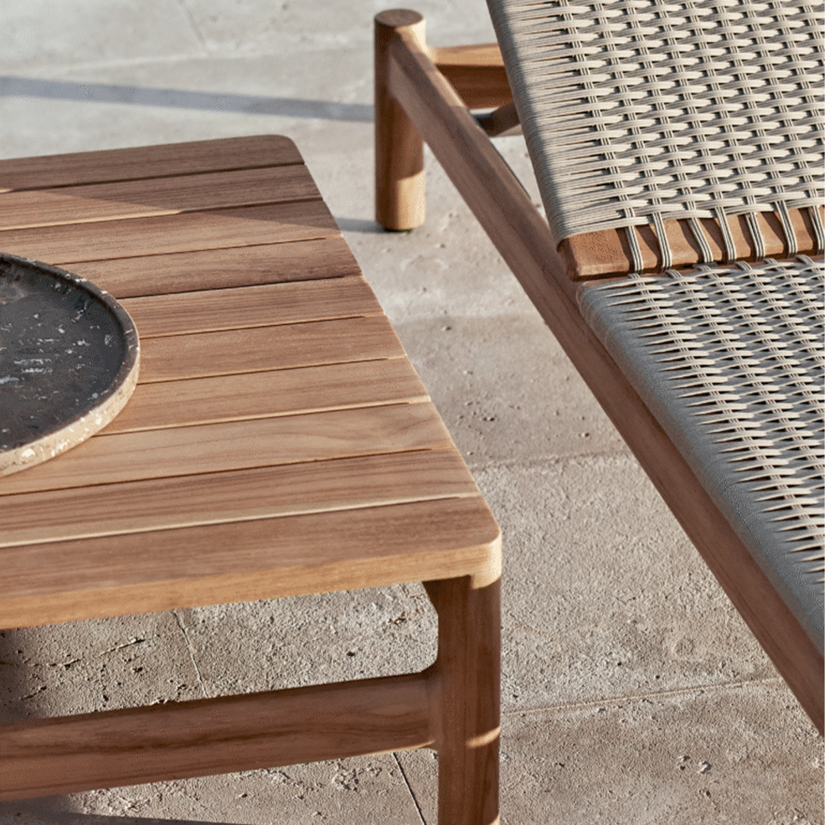 Montauk Side Table Teak 76 x 45.3 x 28 cm