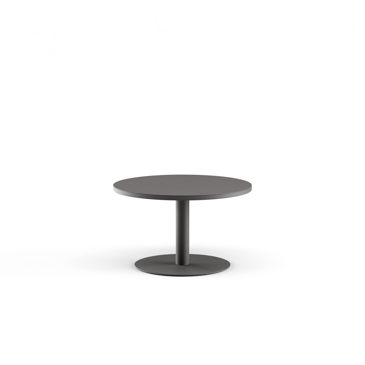 Greenwich Cocktail Table Pedestal Base Aluminium Top 102 dia x 61 cm