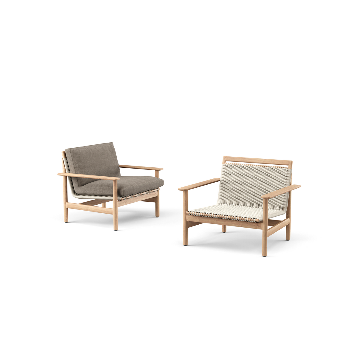 Montauk Lounge Chair with Arm Teak