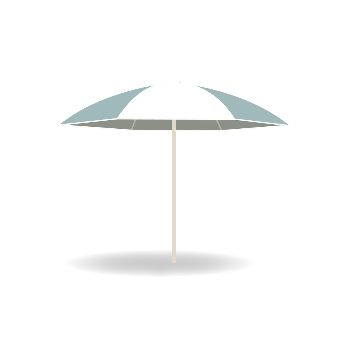 Nata UX Plu Beach Round Center Post Umbrella  2.8 m