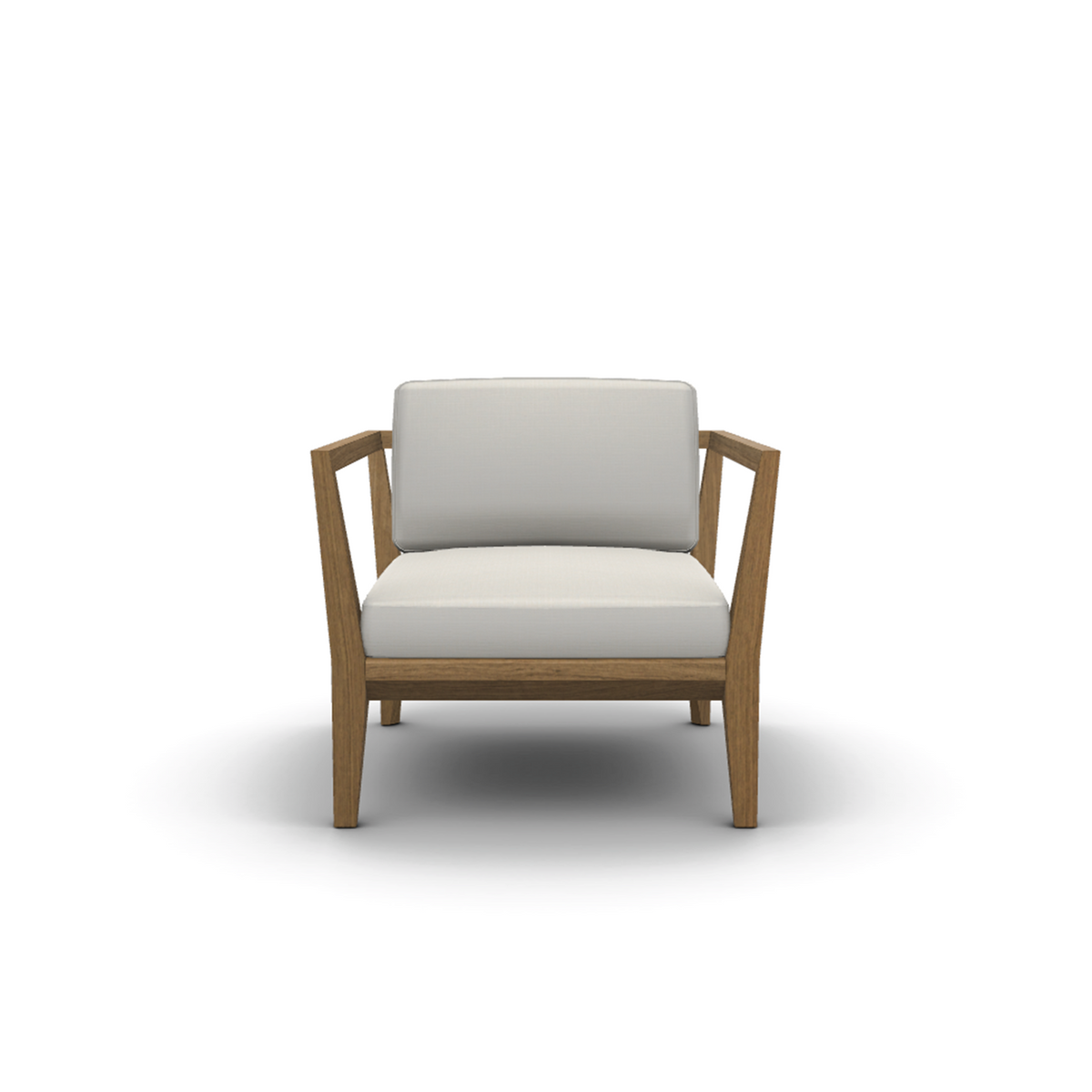 Roda Teka 1 Seater Sofa, teak outdoor 1 seater sofa with cushions