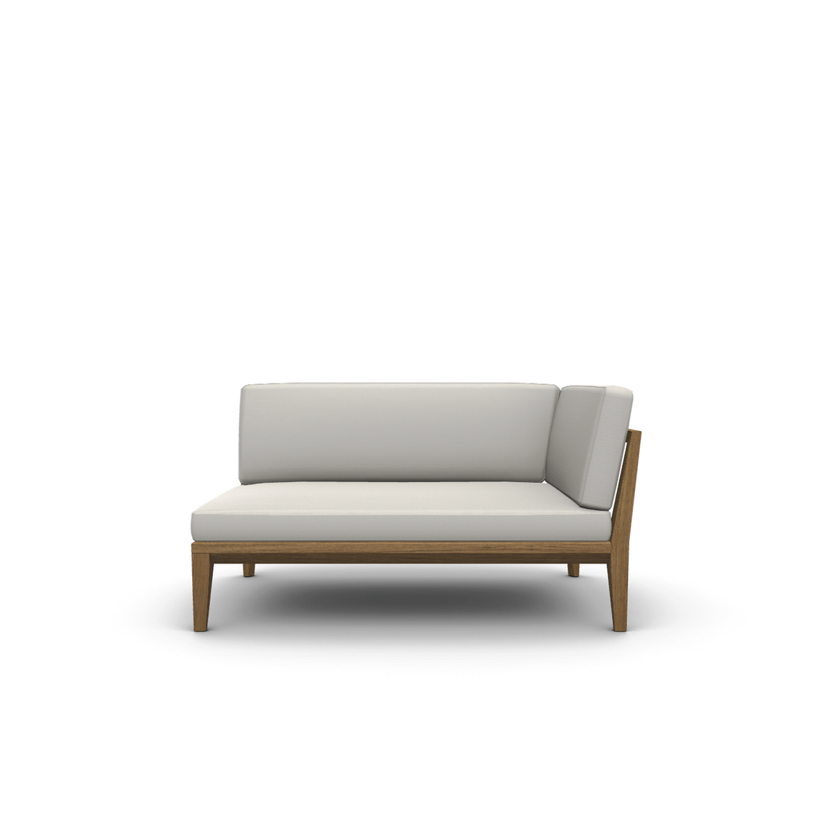 Roda Teka 2 Seater Left Module, teak outdoor 2 seater left sofa module
