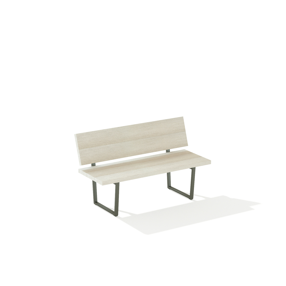 Orizon Bench with Backrest and NaturAll Finishing 130 x 54 x 78 cm