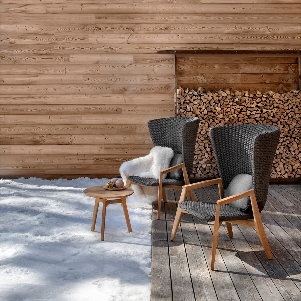 Knit Lounge High Back Armchair