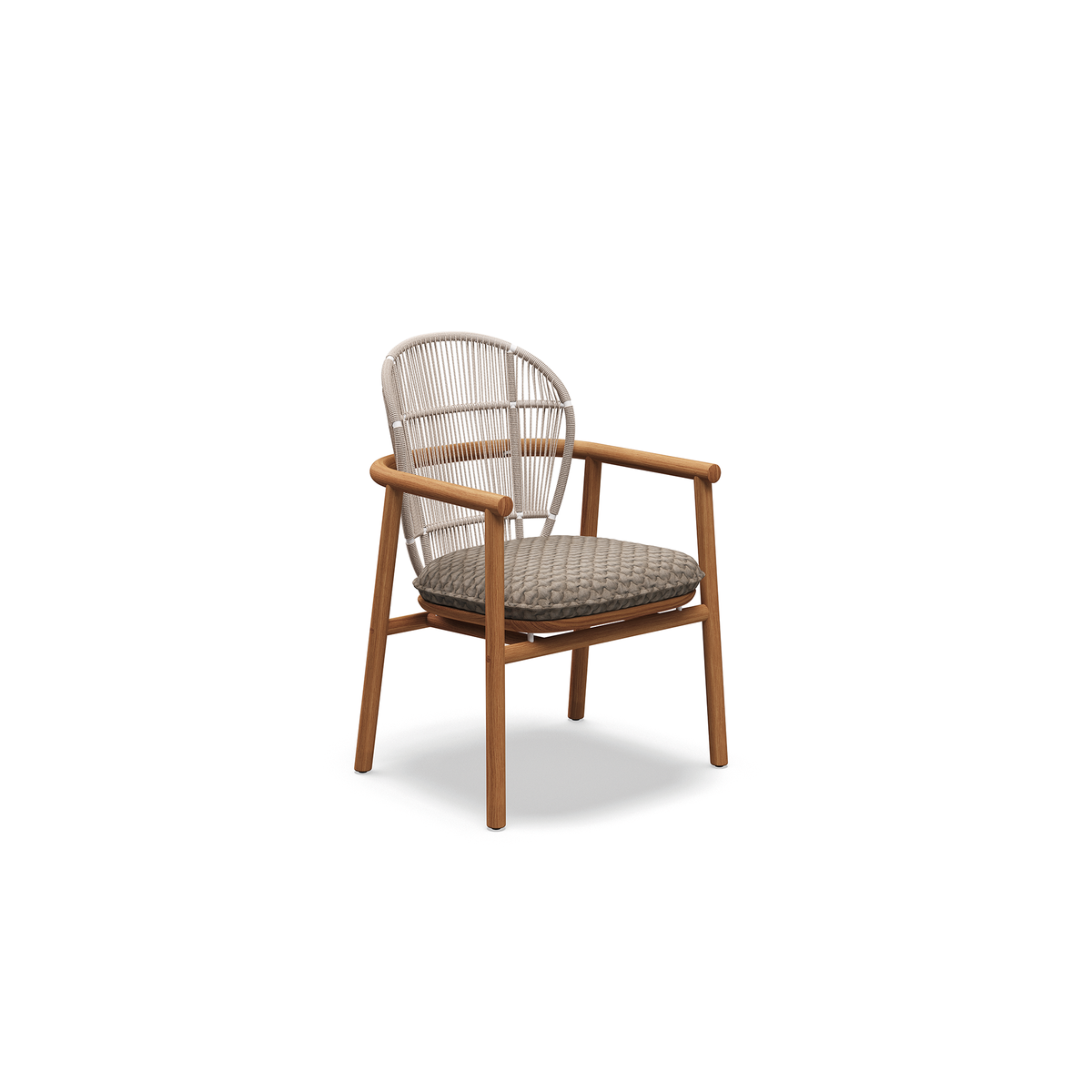 Fern Teak Dining Chair with Arms