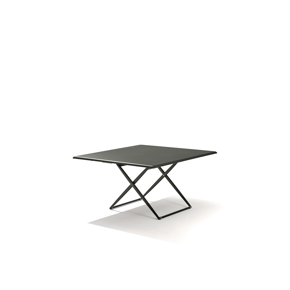 Zebra Adjustable Coffee/Dining Table with Speckled Aluminium Top 140 x 140 cm (43Q14S)