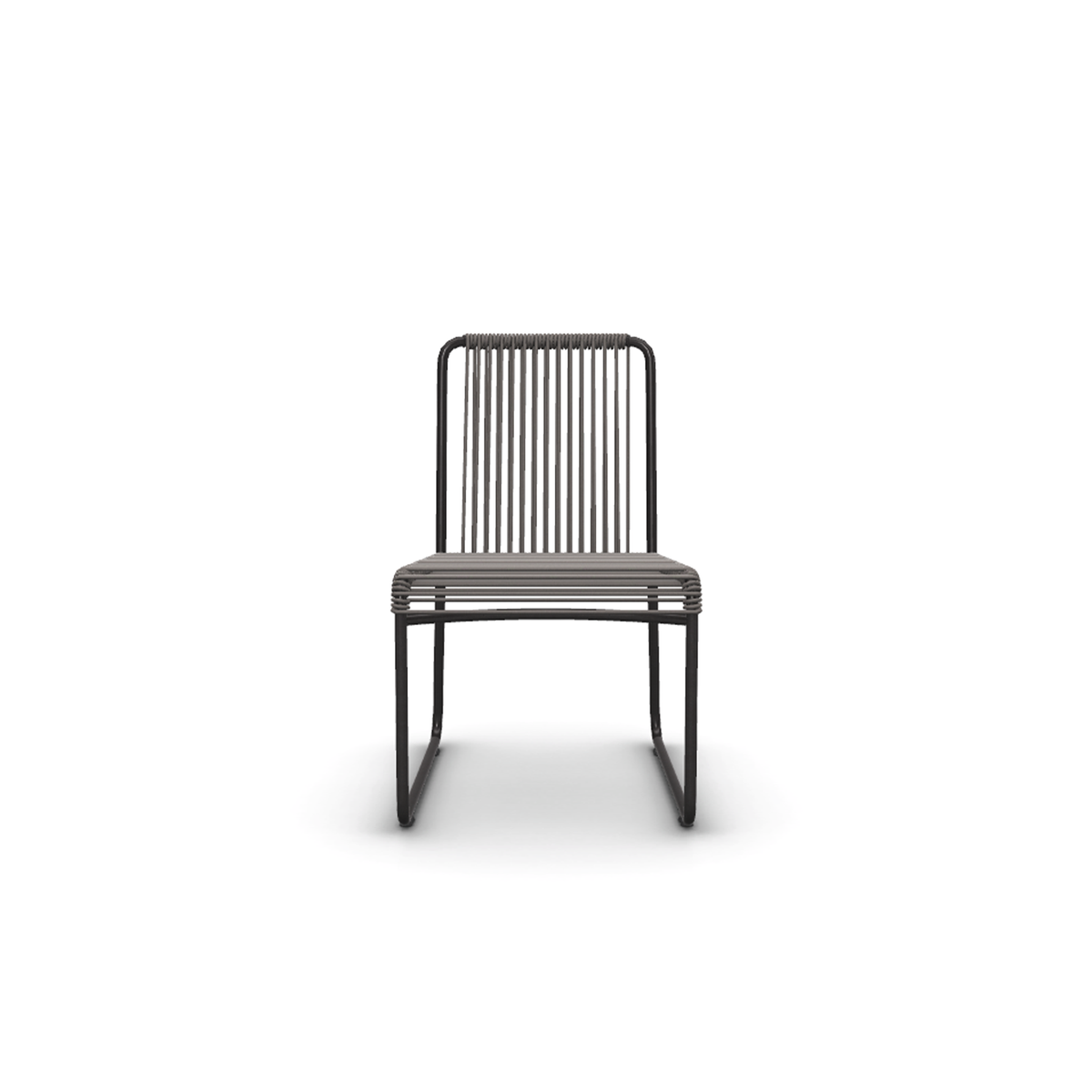 Roda Harp Dining Chair Cord 7 mm, dining chair with 7 mm cord in powder coated stainless steel