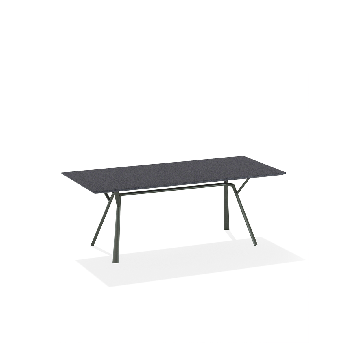 Radice Quadra Dining Table with Speckled Aluminium Top 290 x 90 x 74 cm