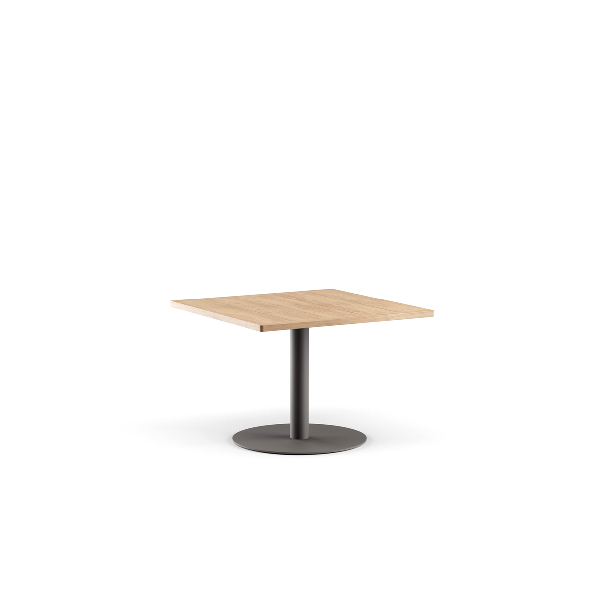 Greenwich Cafe Table Pedestal Base Teak Top 102 x 102 x 72 cm