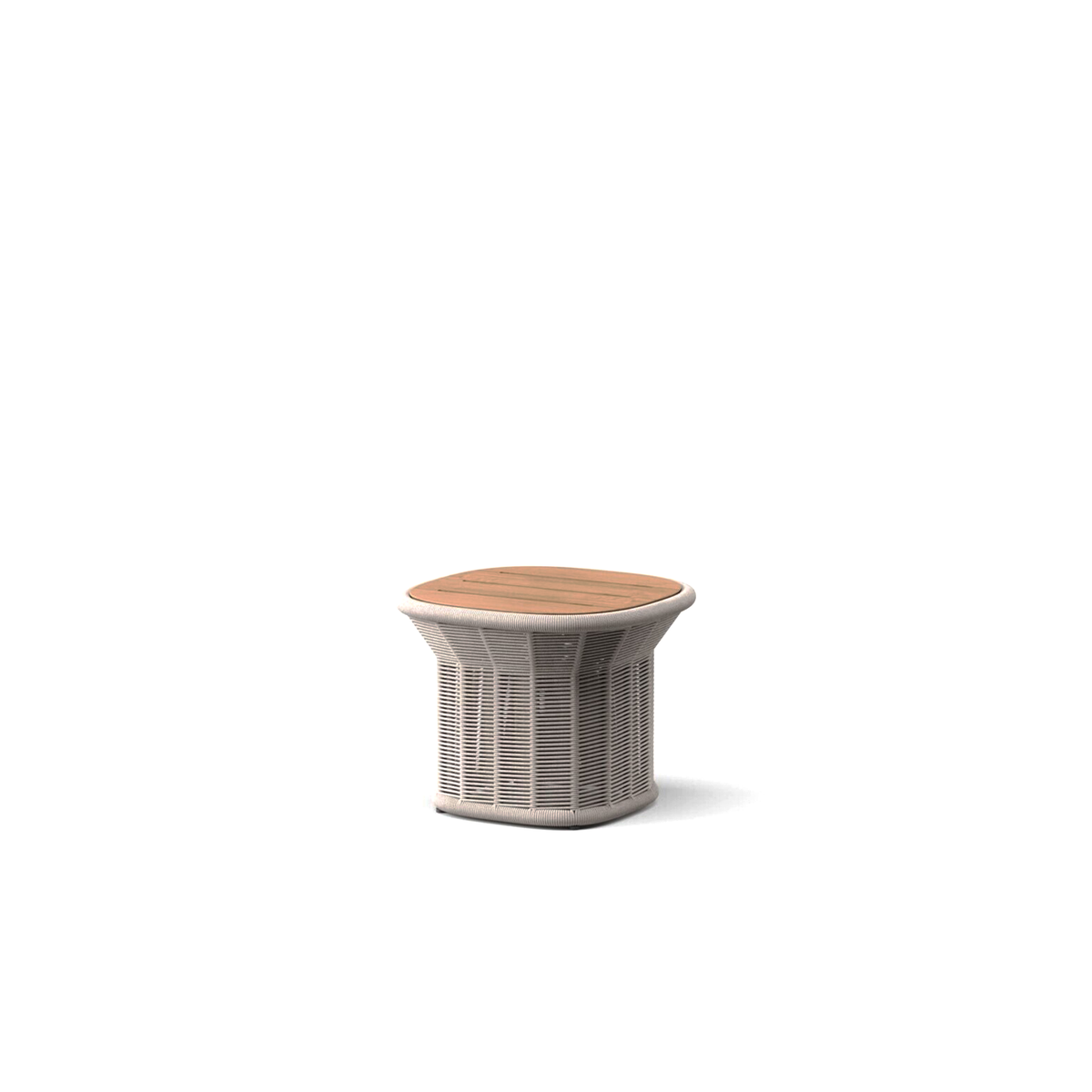 Collare Side Table Teak 52 x 52 x 41.6 cm