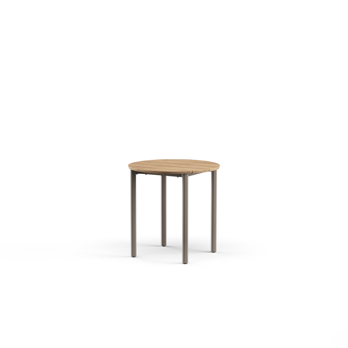 Taos Dining Table Teak Top with Umbrella Hole 76 dia x 76 cm