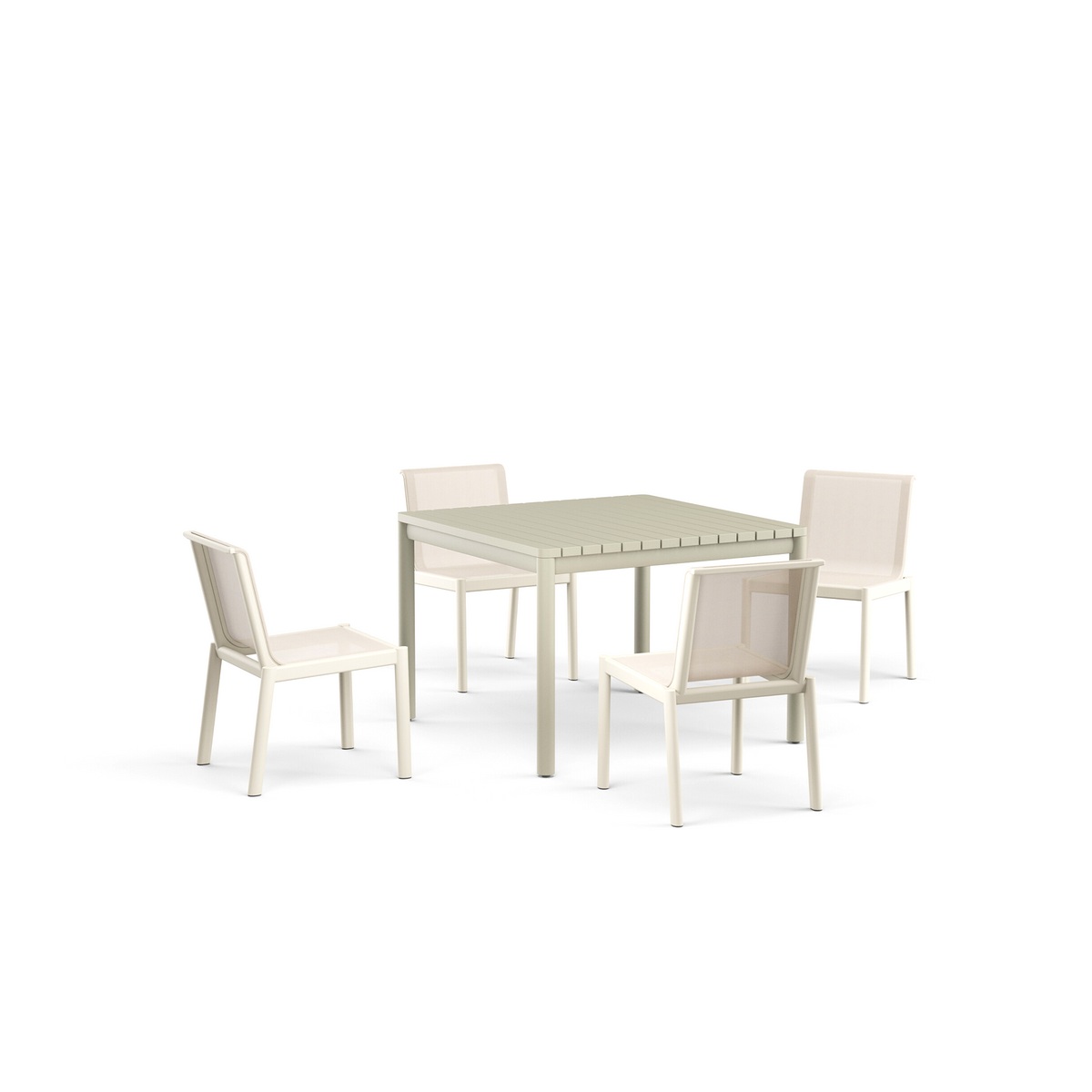Montauk Dining Table Aluminium 107 x 107 x 76 cm