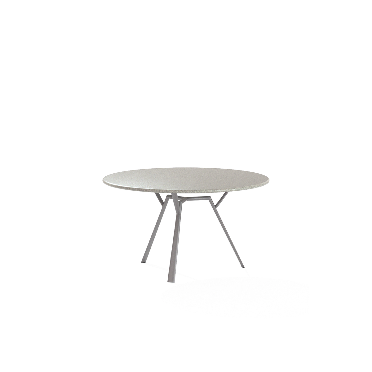 Radice Quadra Dining Table with Speckled Aluminium Top 130 dia x 74 cm