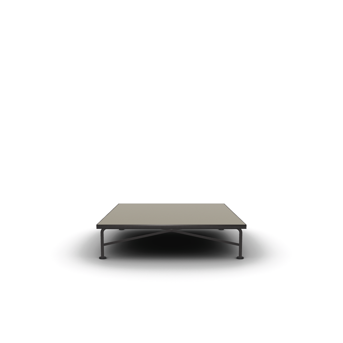 Roda Stresa Coffee Table 120 x 120 x 29 cm, aluminium outdoor coffee table with gres top