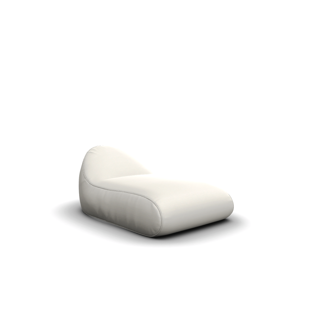 Roda Onda Chaise Longue, padded outdoor chaise longue with fabric cover