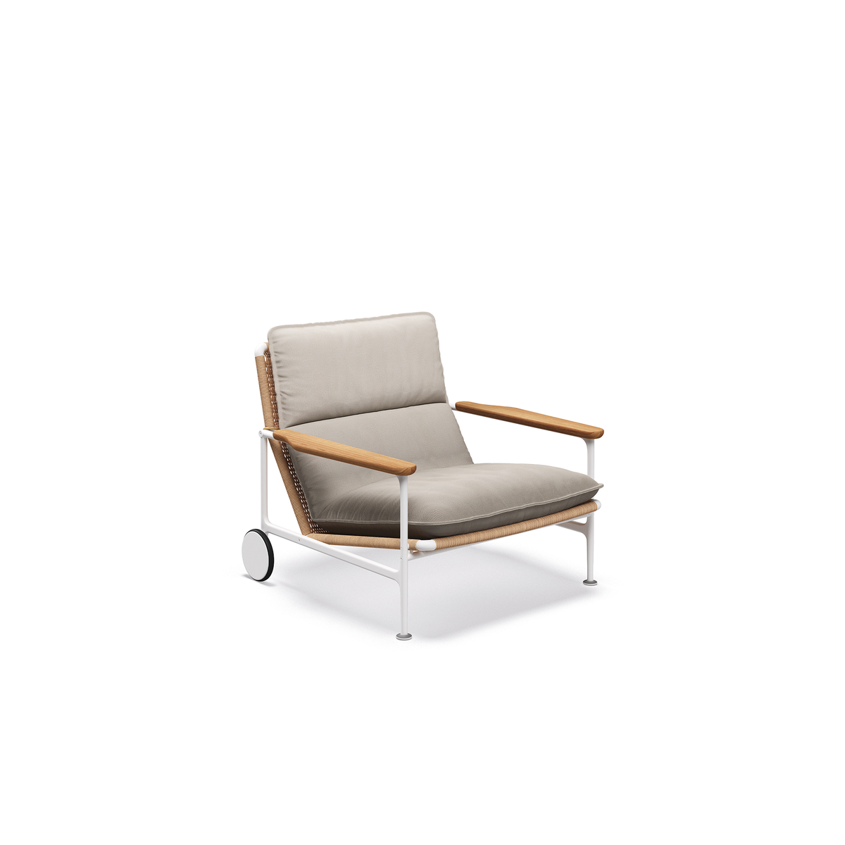 Zenith Lounge Chair with Teak Arms