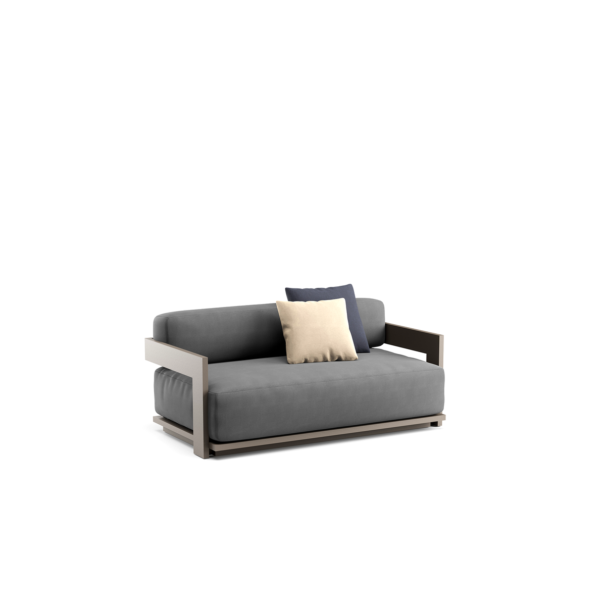 S2 2 Seater Sofa Aluminium