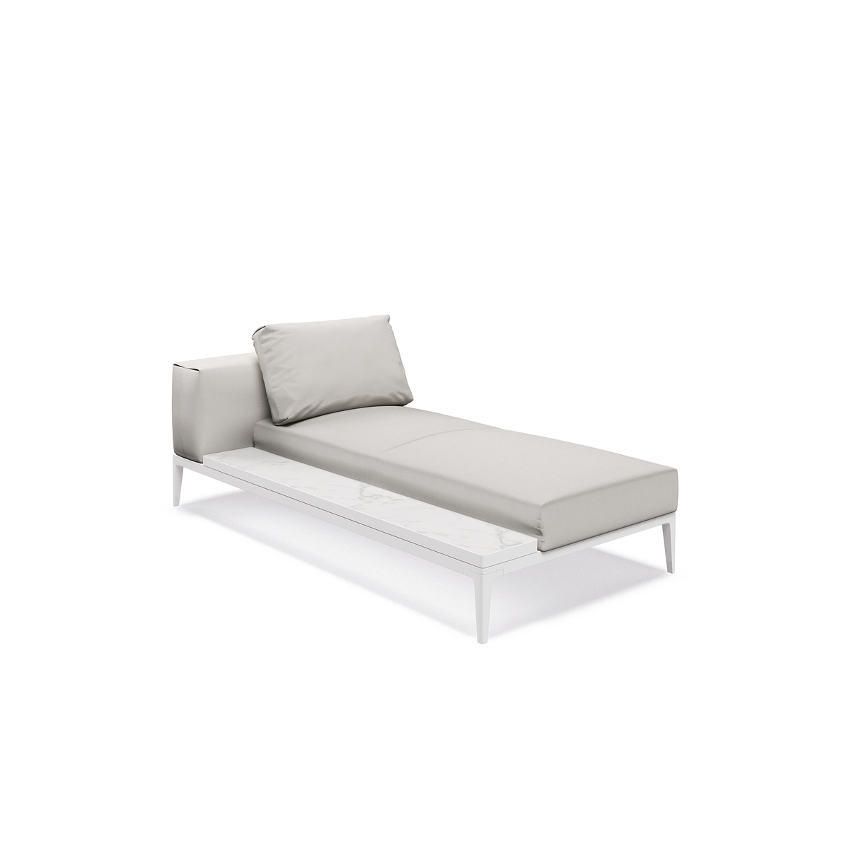 Grid Modular Left Chaise Unit Ceramic