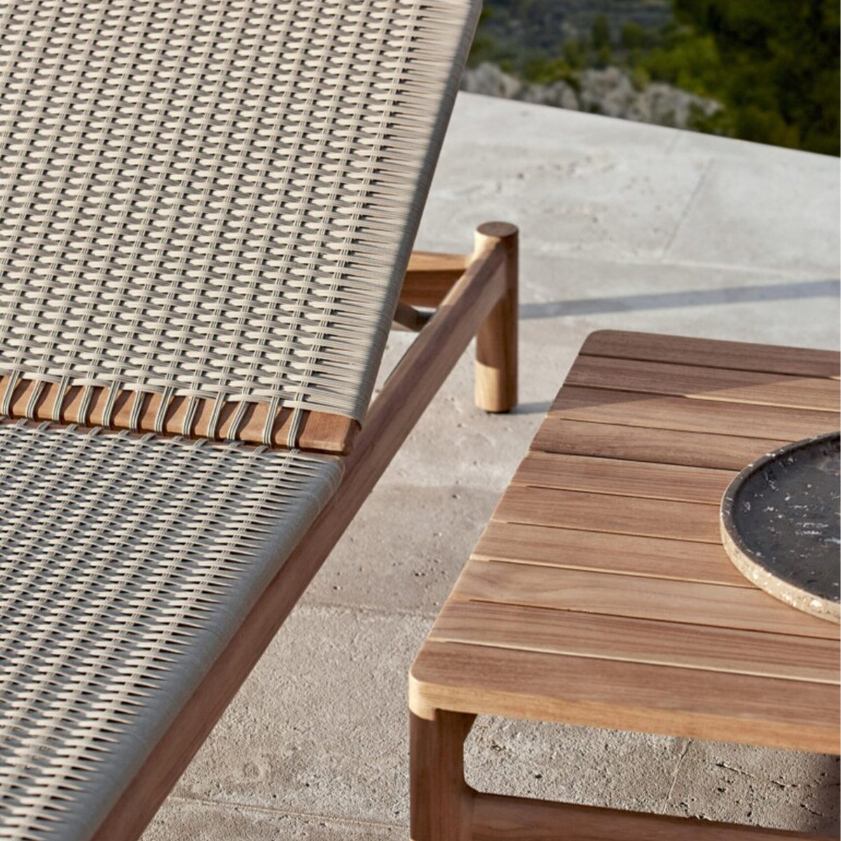 Montauk Chaise Woven Teak