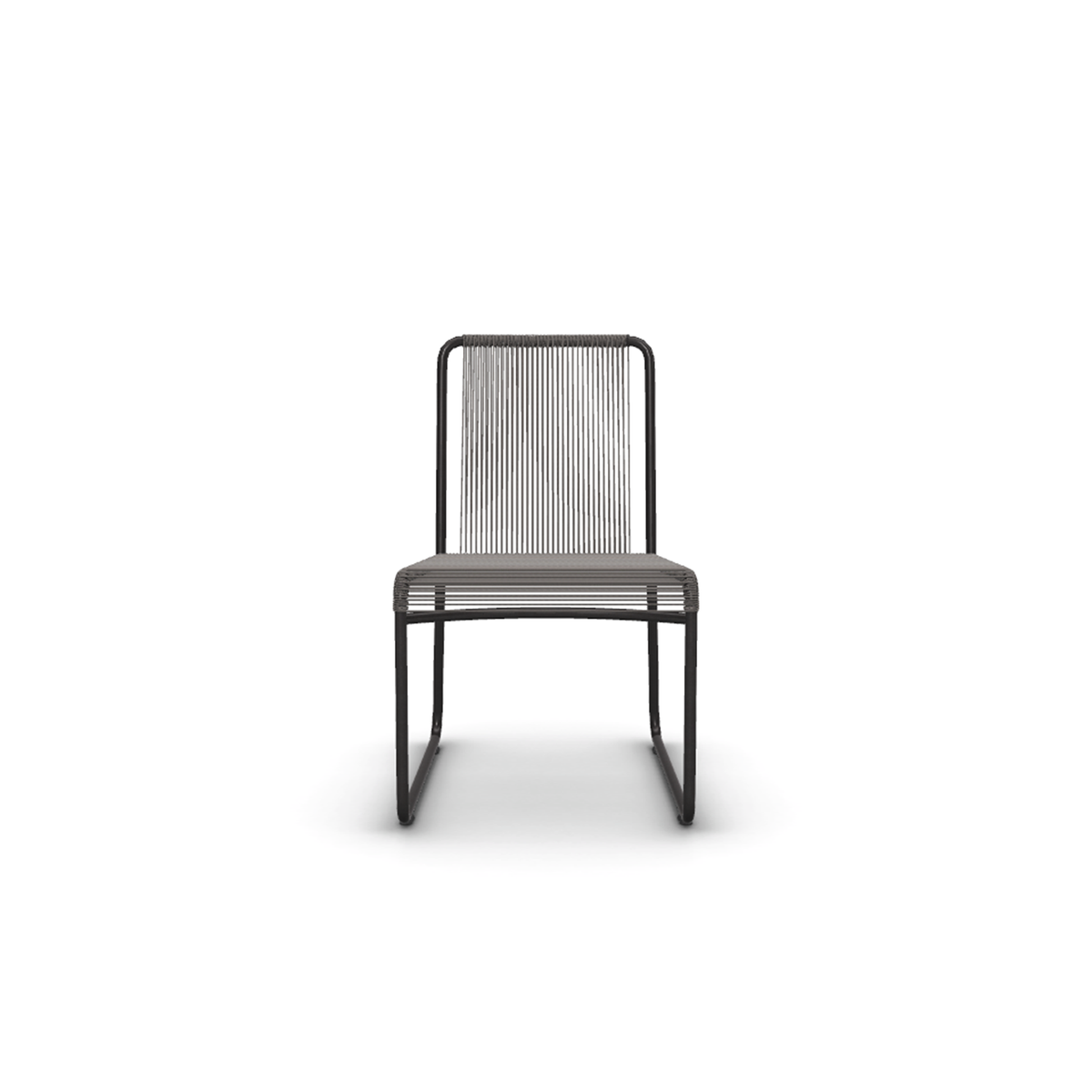 Roda Harp Dining Chair Cord 3 mm, dining chair with 3 mm cord in powder coated stainless steel