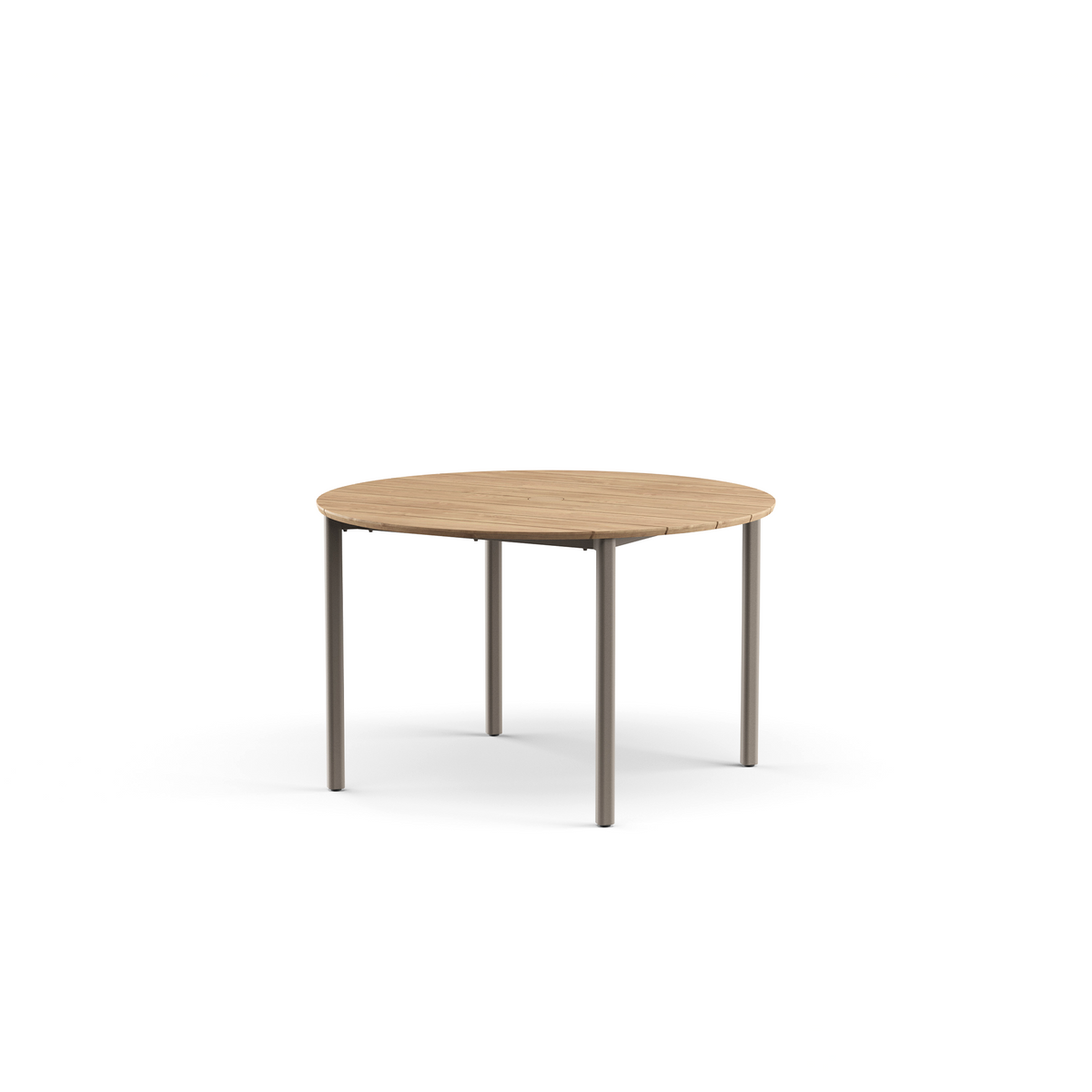 Taos Dining Table Teak Top with Umbrella Hole 122 dia x 76 cm