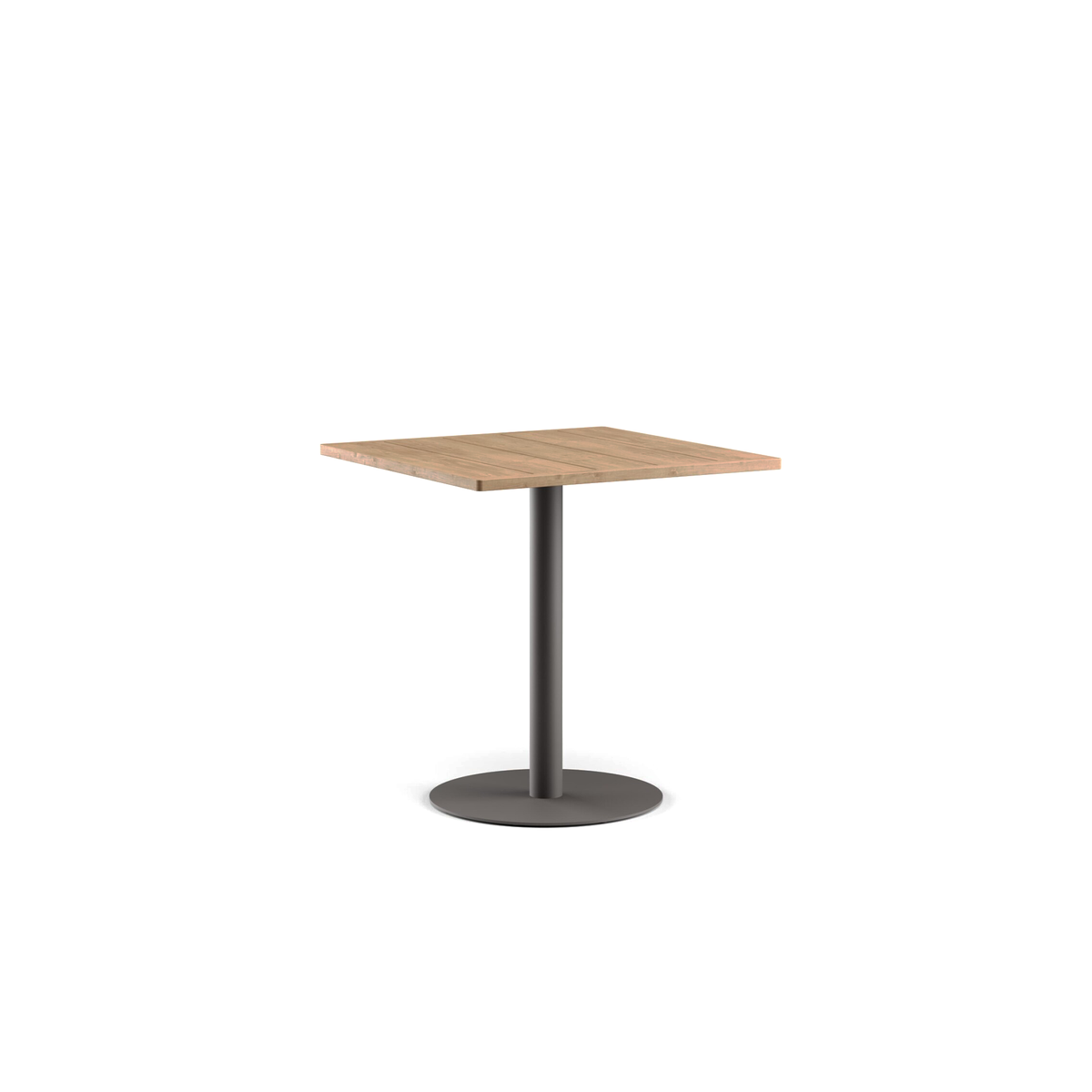 Greenwich Bar Table Pedestal Base Teak Top 102 x 102 x 107 cm