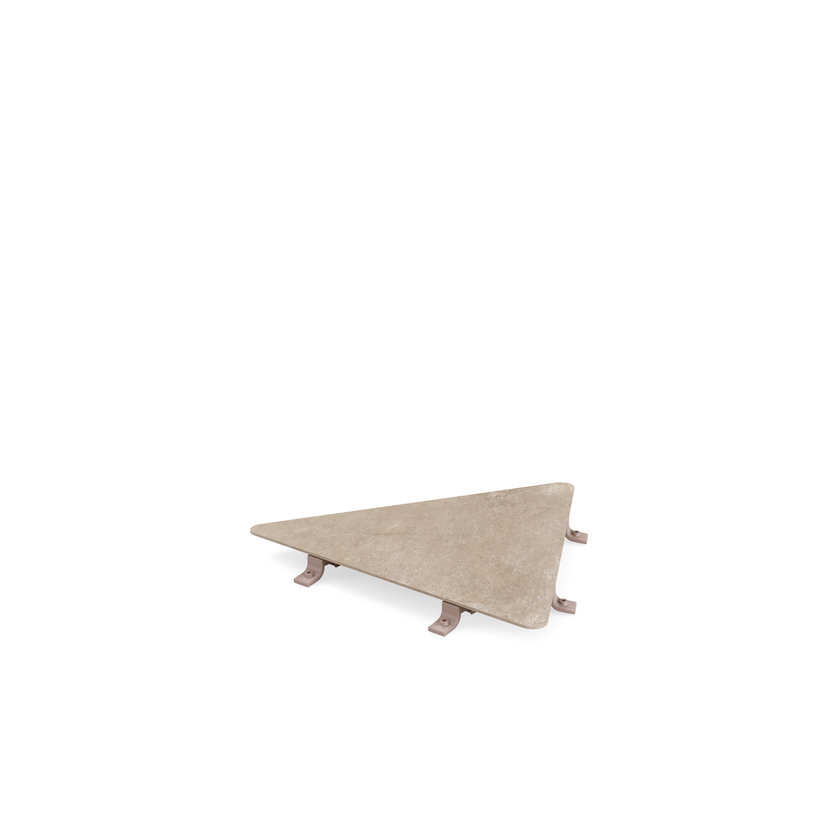 New Joint Modular Triangular Table with Porcelain Stoneware Top 78 cm