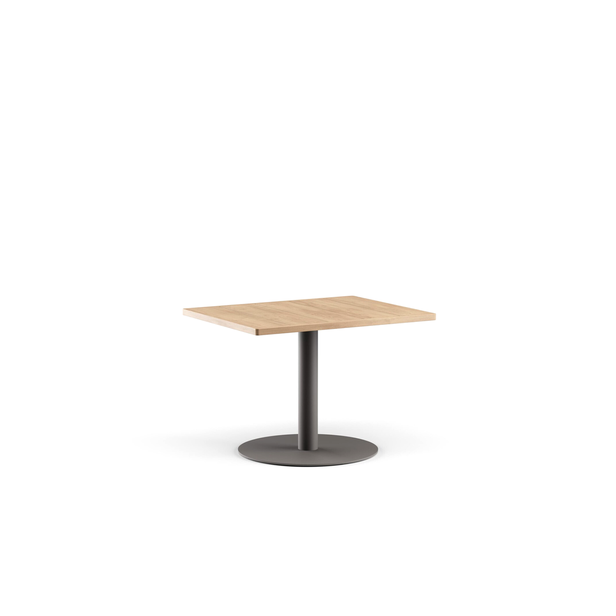 Greenwich Cafe Table Pedestal Base Teak Top 80 x  102 x 72 cm