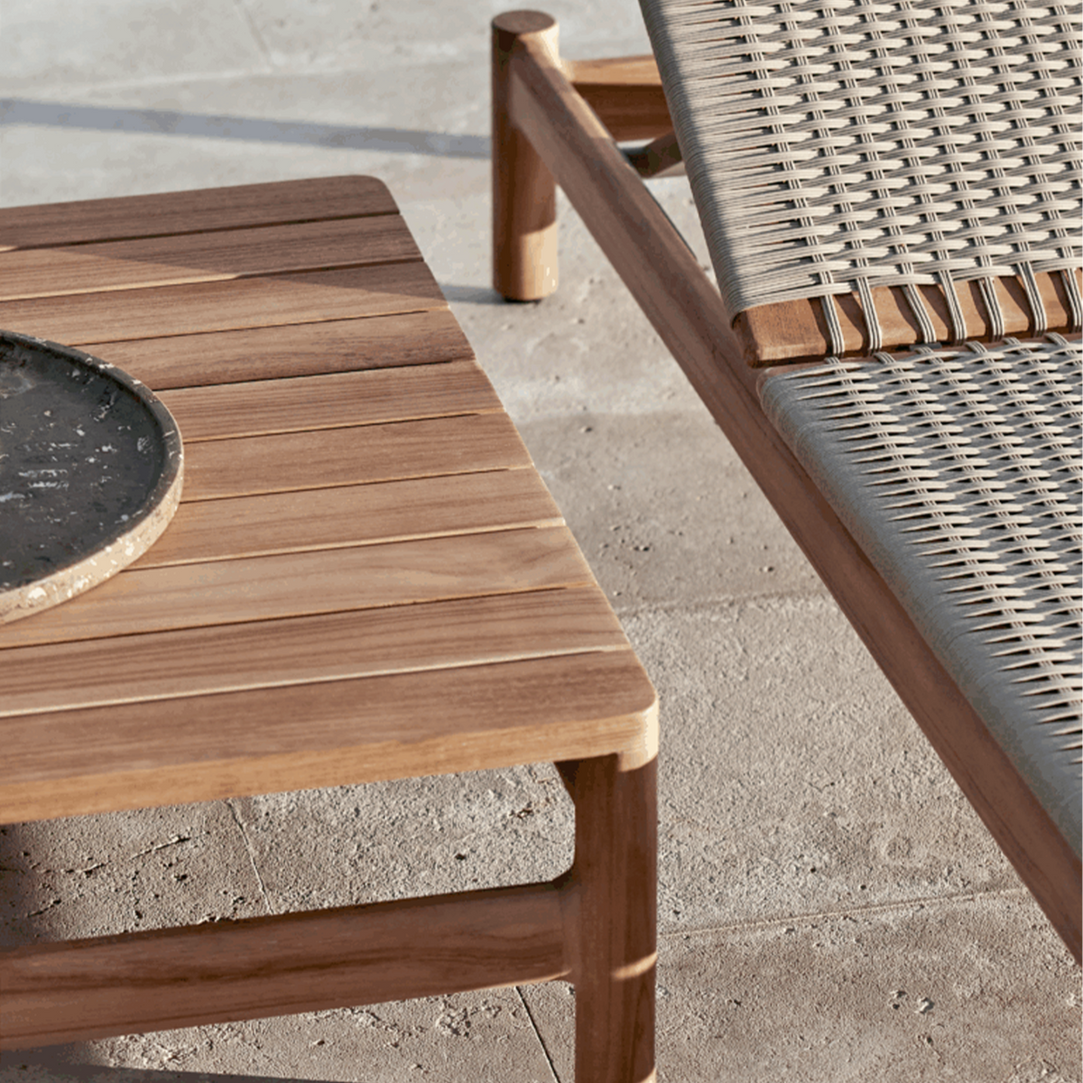 Montauk Side Table Teak 76 x 76 x 28 cm