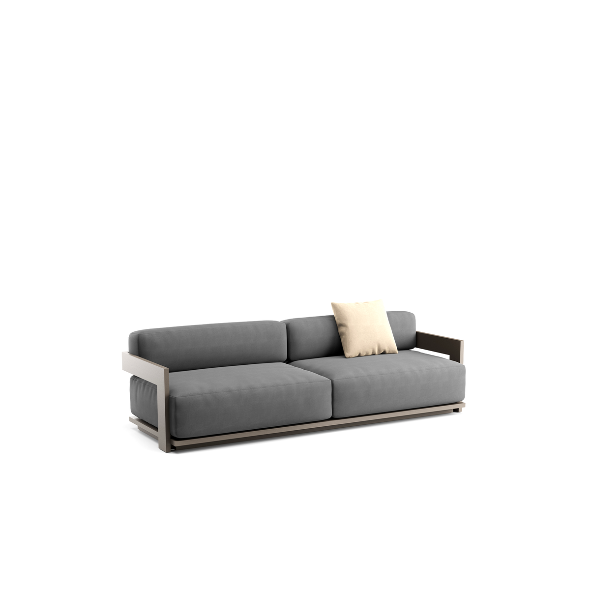 S2 3 Seater Sofa Aluminium