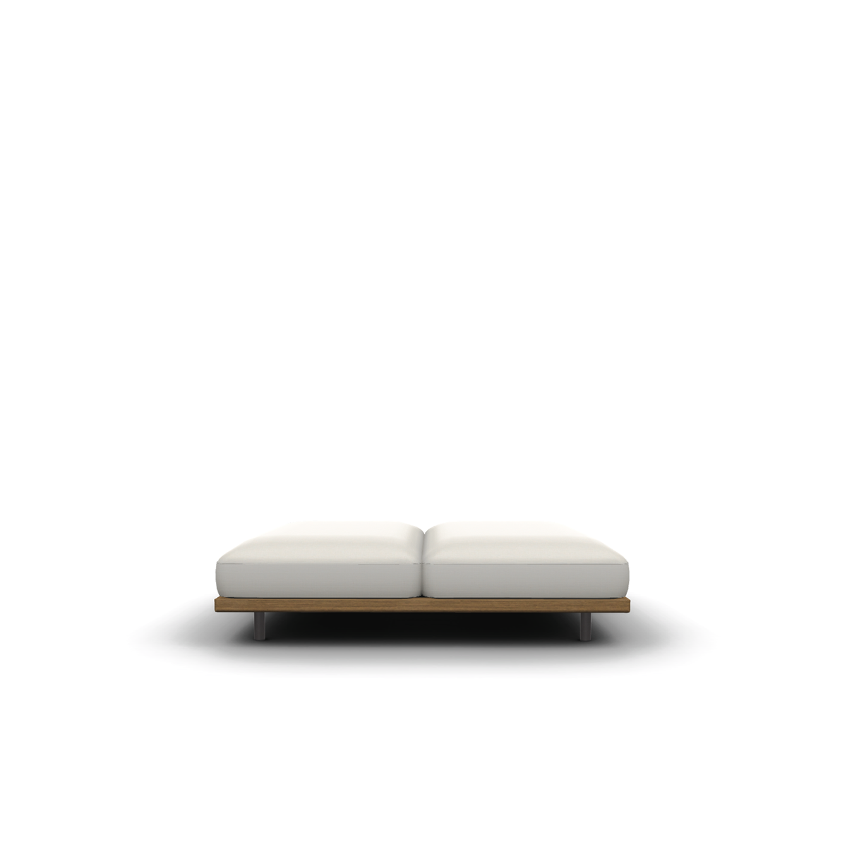 Roda Philia 400 2 Seater Central Chaise Longue, modular outdoor sofa in teak, view 1