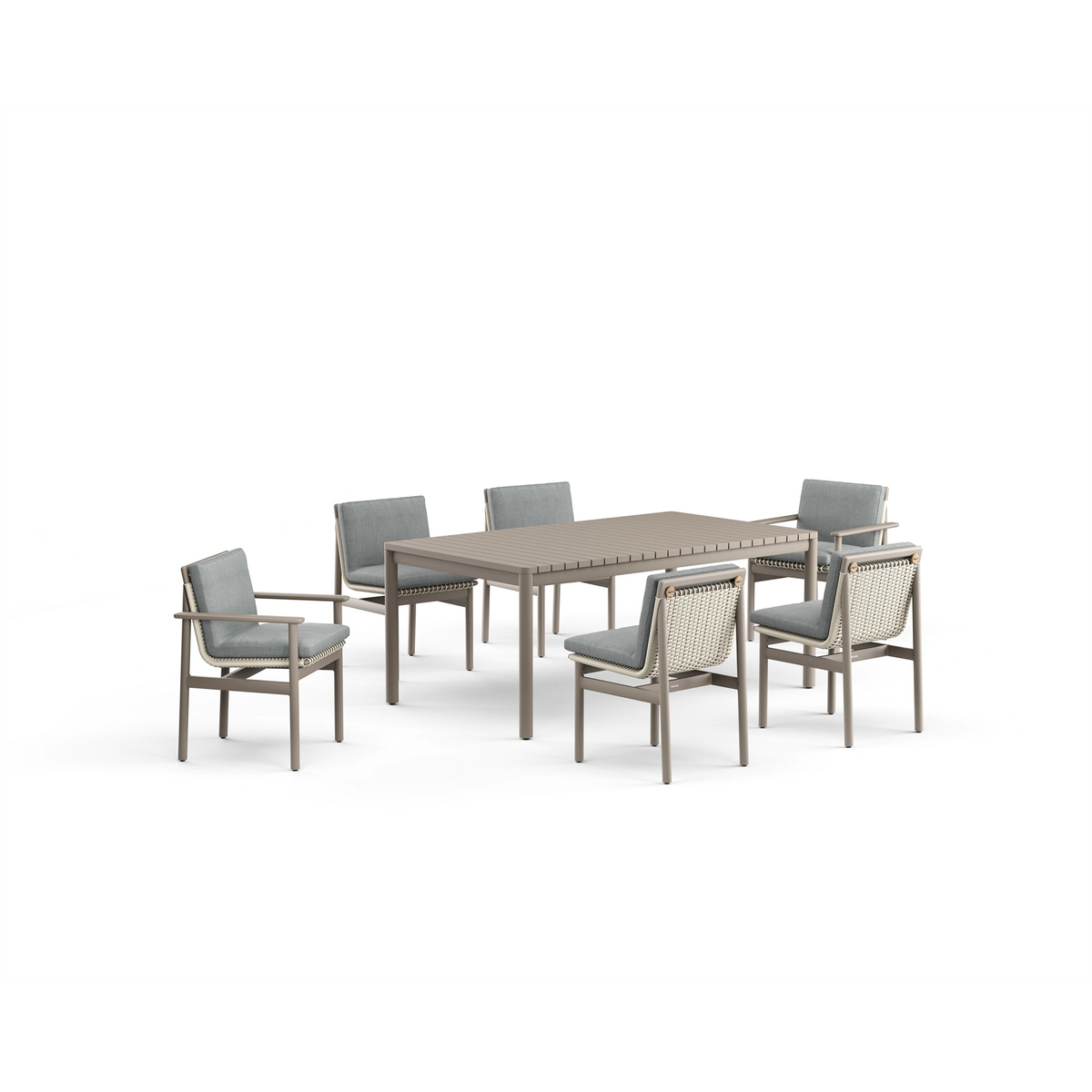 Montauk Dining Table Aluminium 183 x 107 x 76 cm